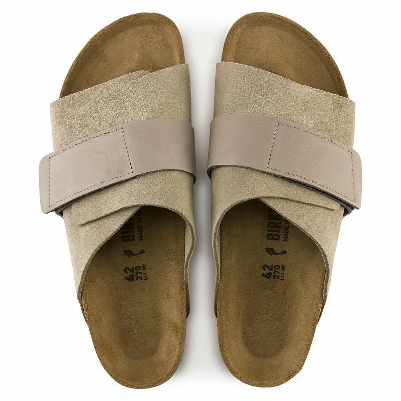 Birkenstock Ruskind Kyoto Dame Grå Brune | DK 419PJJ